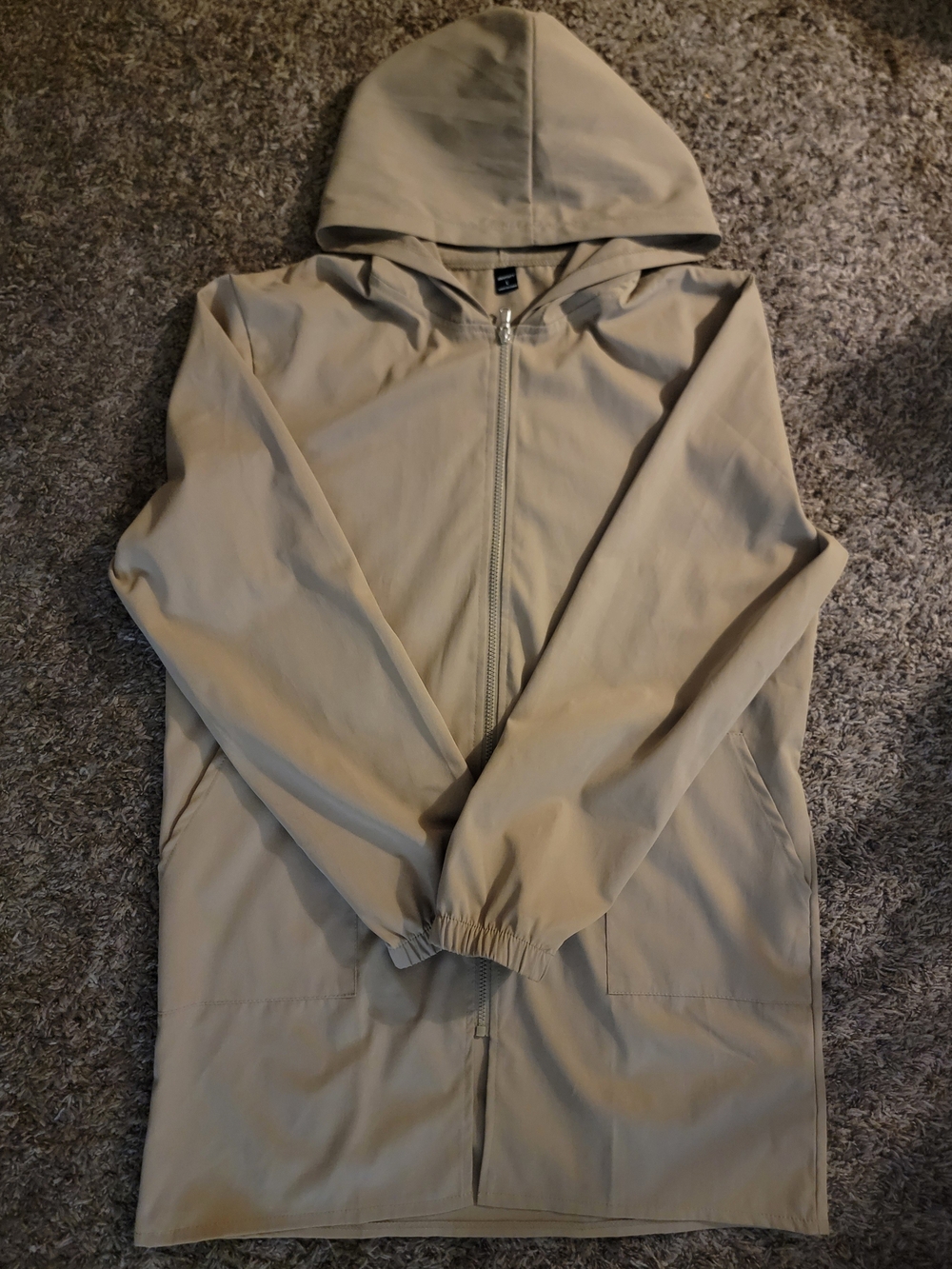 NFINITY Khaki Hooded Zip Raincoat